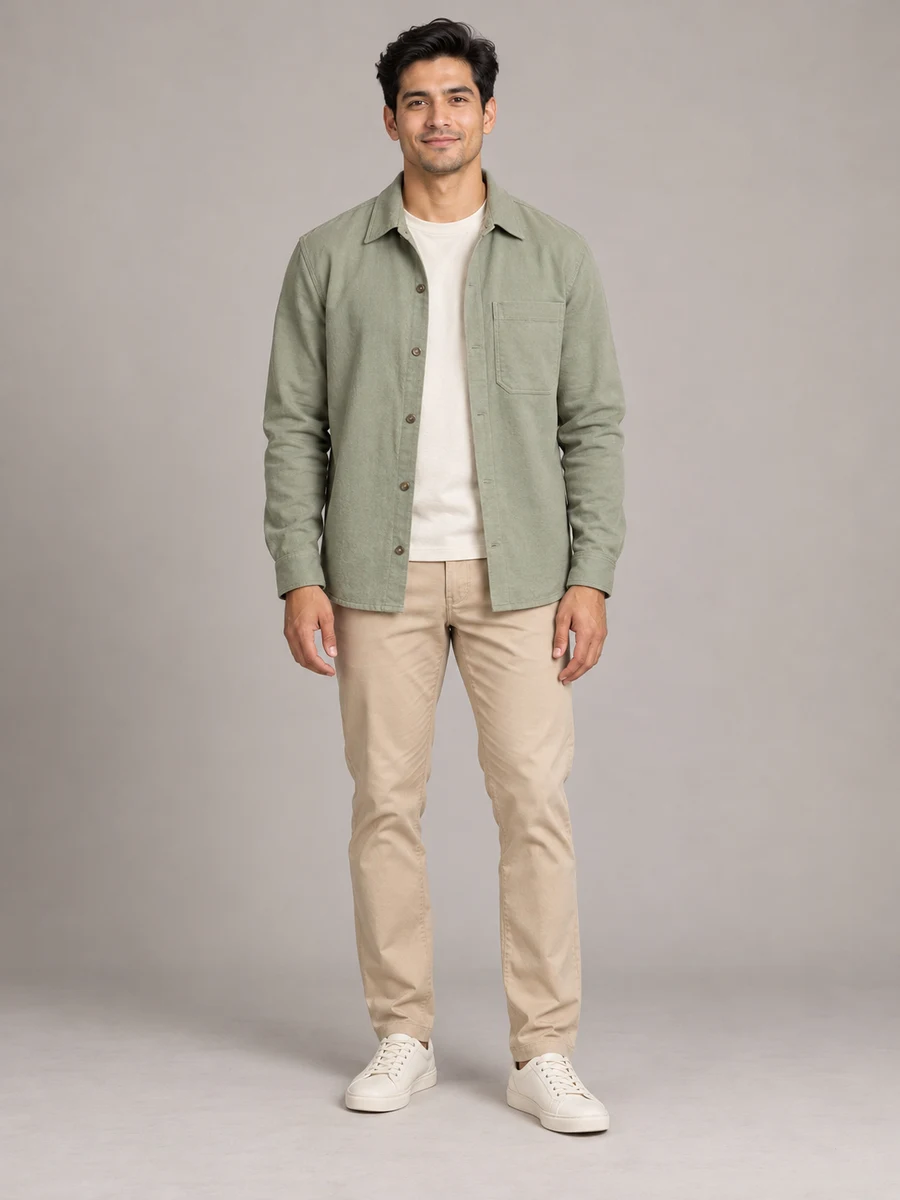 One portrait, a different look — Casual look
